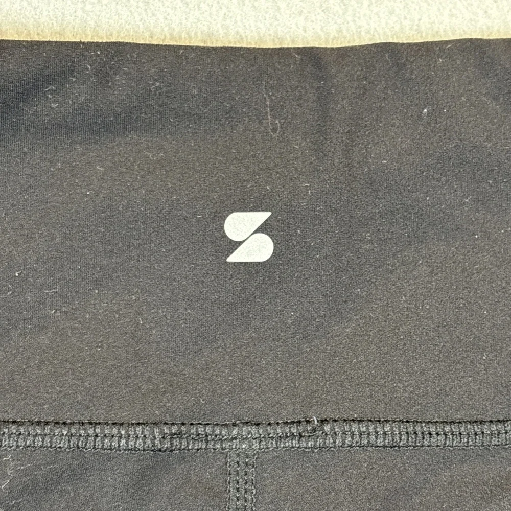 Women's Black Flare Legged‎ Active Yoga Pants - Black - Pockets - Large